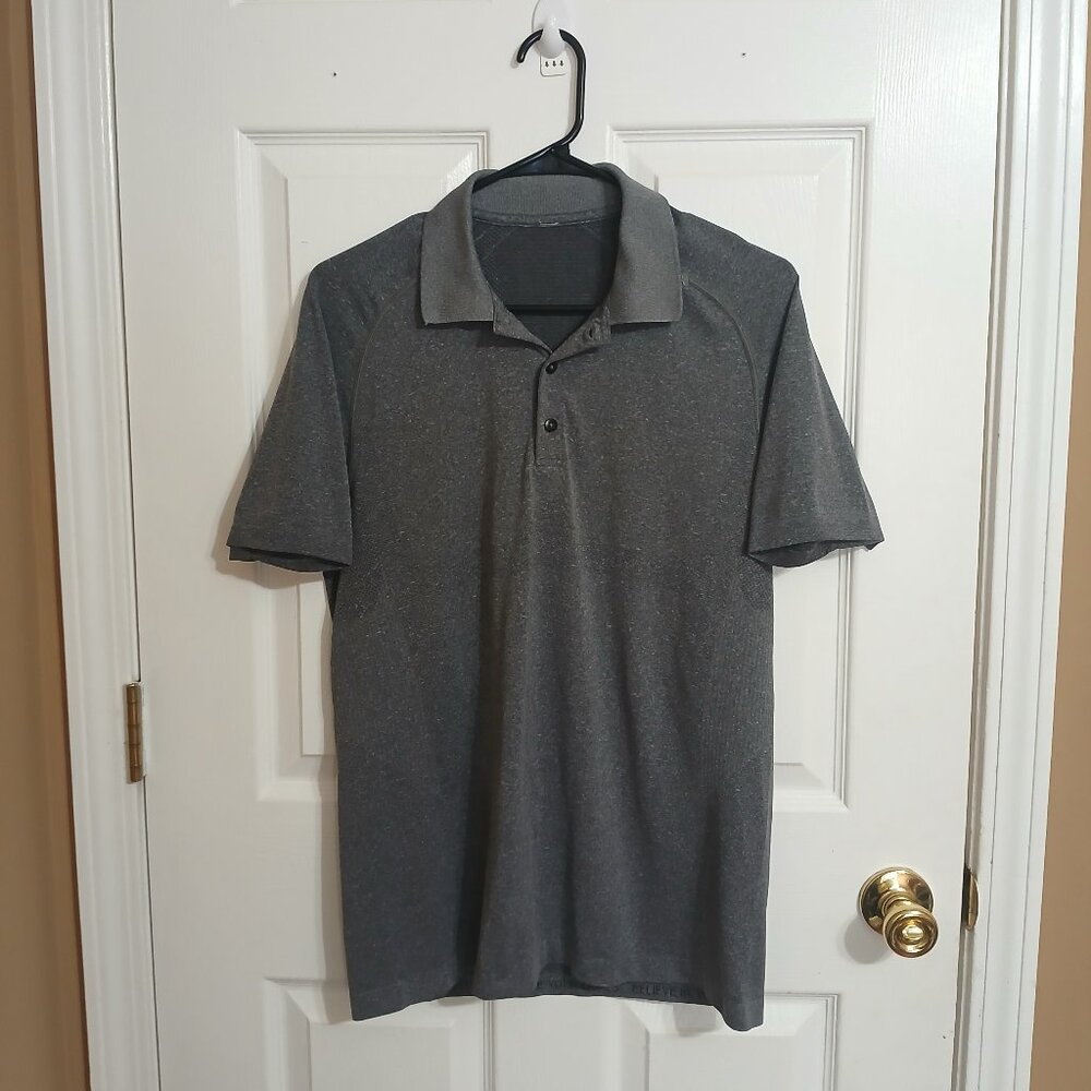 Lululemon  Polo Shirt Men Heathered Gray Size M